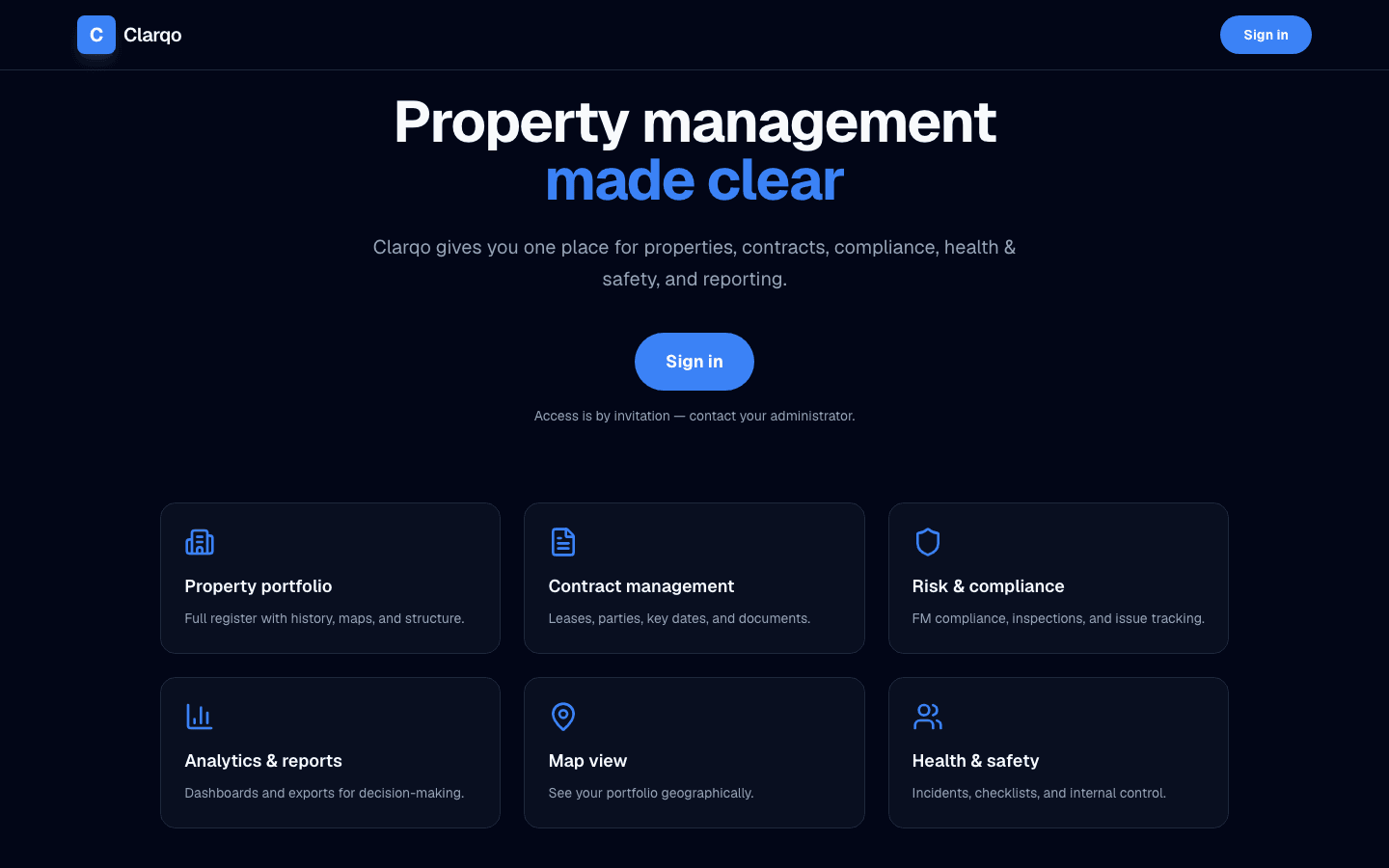 Clarqo product screenshot